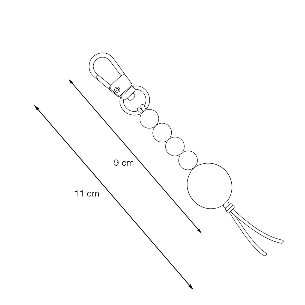 Llavero - tirador joya multicolor Elba