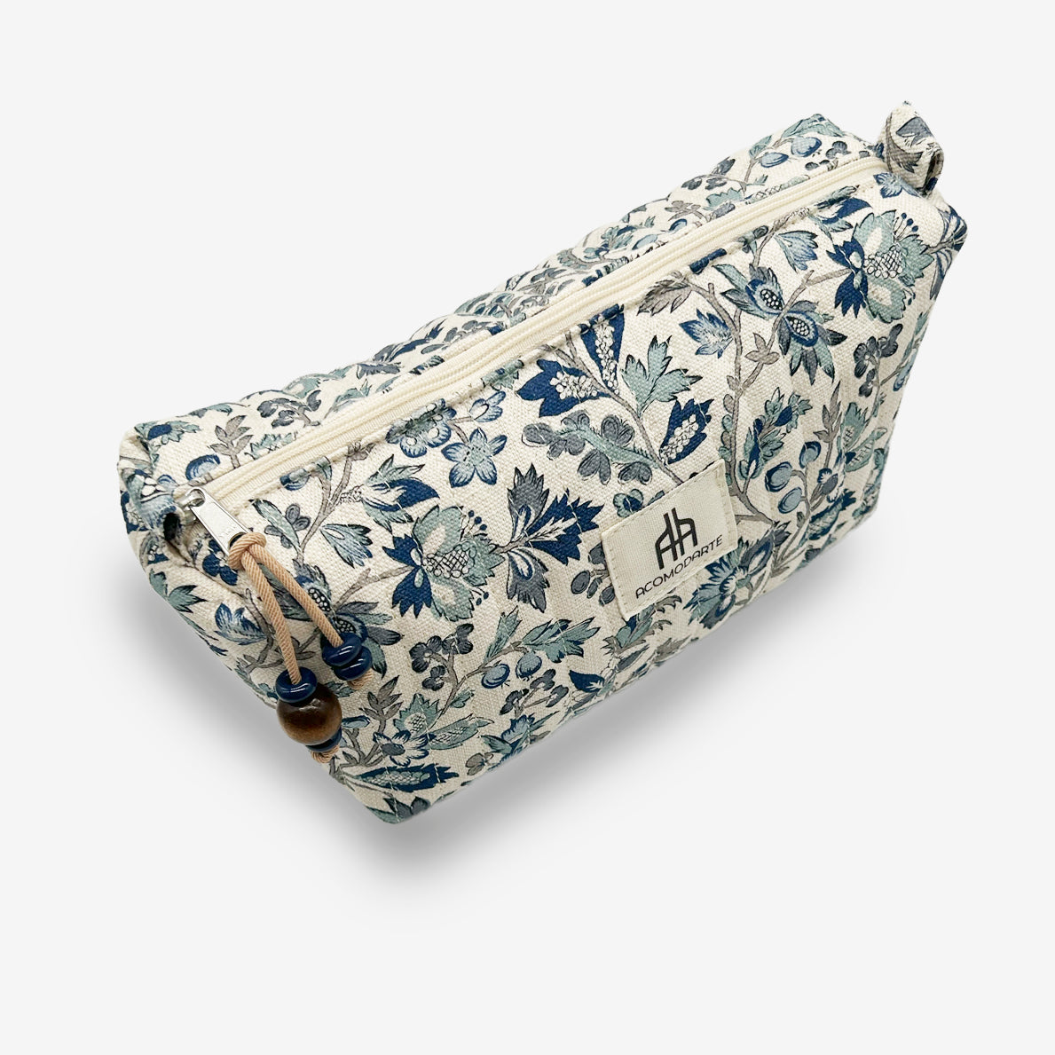 Bolsa de maquillaje acolchado Giverny Azul