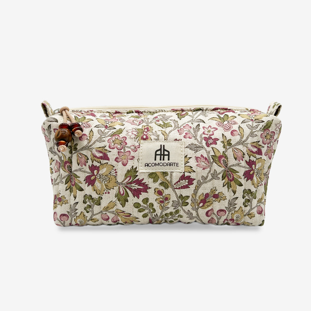 Bolsa de maquillaje acolchada Giverny Musgo