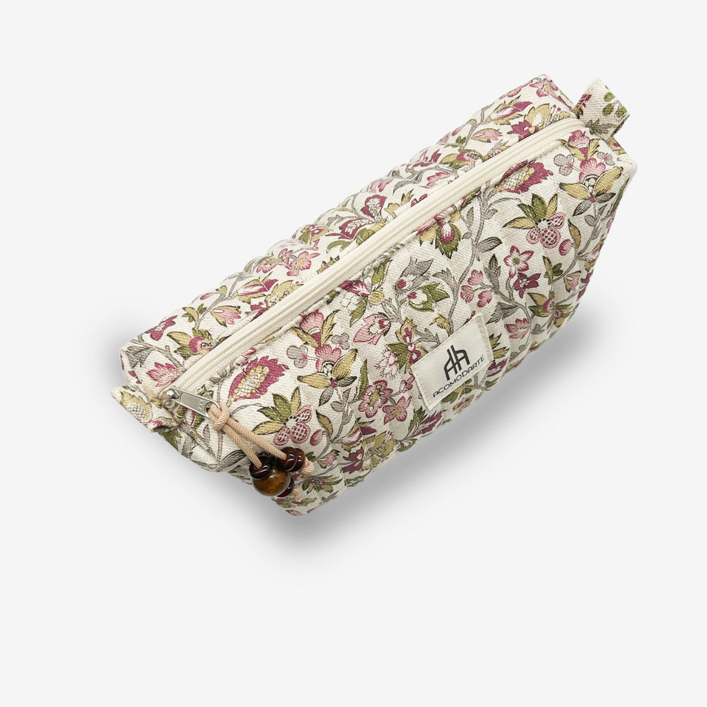 Bolsa de maquillaje acolchada Giverny Musgo