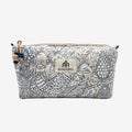 Bolsa de maquillaje acolchado Jade Azul